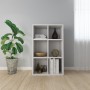 Libreria/Credenza Bianco Lucido 66x30x98 cm Legno Multistrato