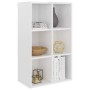 Libreria/Credenza Bianco Lucido 66x30x98 cm Legno Multistrato