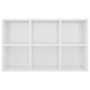 Libreria/Credenza Bianco Lucido 66x30x98 cm Legno Multistrato