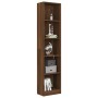 Libreria 5 Ripiani Rovere Marrone 40x24x175cm Legno Multistrato