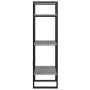 Libreria 3 Ripiani Grigio Cemento 40x30x105cm Legno Multistrato