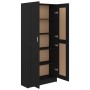 Libreria Nera 82,5x30,5x185,5 cm in Legno Multistrato