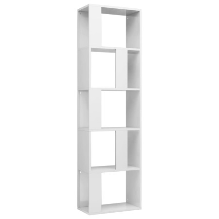 Libreria/Divisorio Bianco Lucido 45x24x159 cm Legno Multistrato