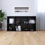 Libreria/Credenza Nera 66x30x130 cm in Legno Multistrato