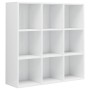 Libreria Bianco Lucido 98x29x97,5 cm in Legno Multistrato