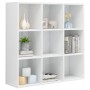 Libreria Bianco Lucido 98x29x97,5 cm in Legno Multistrato