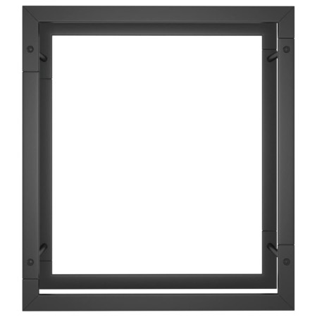 Portalegna Nero Opaco 50x28x56 cm in Acciaio