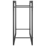 Portalegna Nero Opaco 50x28x56 cm in Acciaio
