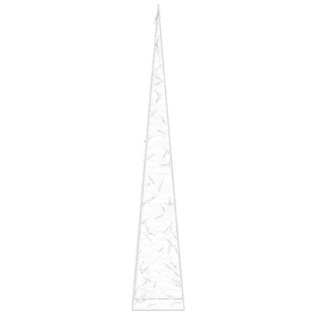 Cono di Luce di Natale 60 LED Bianco Caldo 120 cm in Acrilico