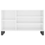 Scarpiera Bianco Lucido 102x36x60 cm in Legno Multistrato