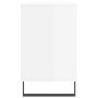 Scarpiera Bianco Lucido 102x36x60 cm in Legno Multistrato