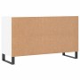Scarpiera Bianco Lucido 102x36x60 cm in Legno Multistrato