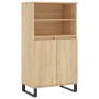 Credenza Rovere Sonoma 60x36x110 cm in Legno Multistrato