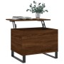 Tavolino Salotto Rovere Marrone 60x44,5x45 cm Legno Multistrato