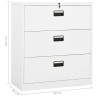 Armadio Classificatore Bianco 90x46x103 cm in Acciaio