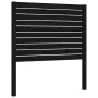 Giroletto con Testiera Nero 90x200 cm in Legno Massello