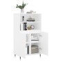 vidaXl Credenza Alta Bianca 60x36x110 cm in Legno Multistrato