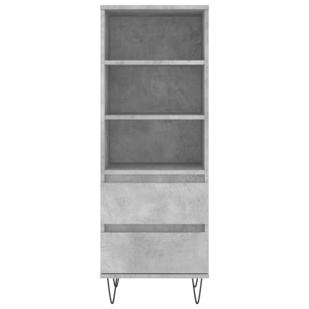 Credenza Grigio Cemento 40x36x110 cm in Legno Multistrato