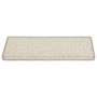 Tappeti Autoadesivi Scale Aspetto Sisal 15 pz 65x21x4 cm Beige