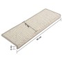 Tappeti Autoadesivi Scale Aspetto Sisal 15 pz 65x21x4 cm Beige