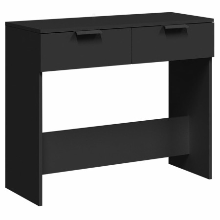 Tavolino Consolle Nero 90x36x75 cm in Legno Multistrato