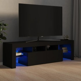 Mobile Porta TV con Luci LED Nero 140x36,5x40 cm