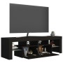 Mobile Porta TV con Luci LED Nero 140x36,5x40 cm