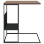 Tavolino Nero 55x36x59,5 cm Legno Multistrato