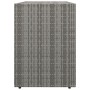 Mobile Portaoggetti da Giardino Grigio 100x55,5x80cm Polyrattan