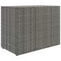 Mobile Portaoggetti da Giardino Grigio 100x55,5x80cm Polyrattan