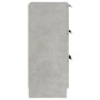 Credenza Grigio Cemento 30x30x70 cm in Legno Multistrato