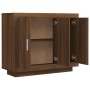 Credenza Rovere Marrone 92x35x75 cm in Legno Multistrato