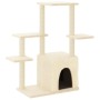 Albero per Gatti con Tiragraffi in Sisal Crema 97,5 cm