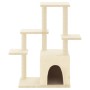 Albero per Gatti con Tiragraffi in Sisal Crema 97,5 cm