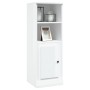 Credenza Bianco Lucido 36x35,5x103,5 cm in Legno Multistrato