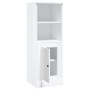 Credenza Bianco Lucido 36x35,5x103,5 cm in Legno Multistrato