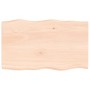 Piano per Tavolo 100x60x(2-4) cm Rovere Non Trattato Bordi Vivi