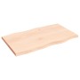Piano per Tavolo 100x60x(2-4) cm Rovere Non Trattato Bordi Vivi