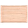Piano per Tavolo 100x60x(2-4) cm Rovere Non Trattato Bordi Vivi