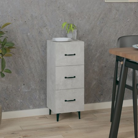 Credenza Grigio Cemento 34,5x34x90 cm in Legno Multistrato