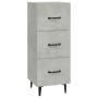 Credenza Grigio Cemento 34,5x34x90 cm in Legno Multistrato