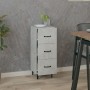 Credenza Grigio Cemento 34,5x34x90 cm in Legno Multistrato