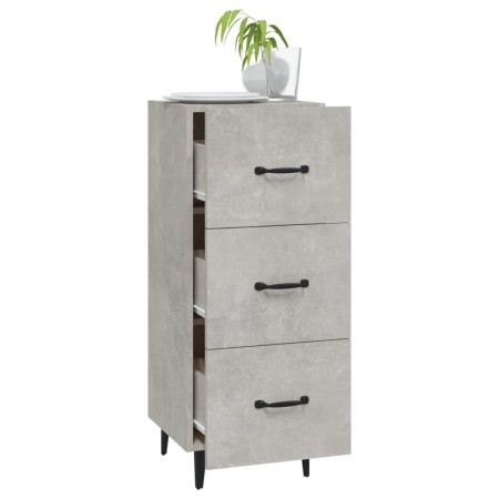 Credenza Grigio Cemento 34,5x34x90 cm in Legno Multistrato