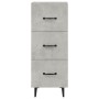 Credenza Grigio Cemento 34,5x34x90 cm in Legno Multistrato