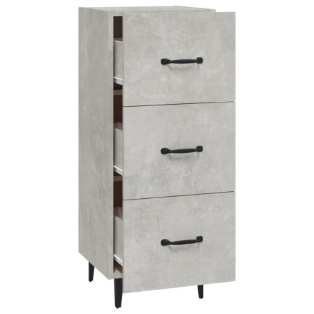 Credenza Grigio Cemento 34,5x34x90 cm in Legno Multistrato