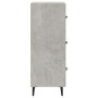 Credenza Grigio Cemento 34,5x34x90 cm in Legno Multistrato