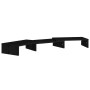 Supporto per Monitor Nero 80x24x10,5 cm Legno Massello di Pino