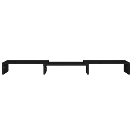 Supporto per Monitor Nero 80x24x10,5 cm Legno Massello di Pino