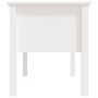 Tavolino da Salotto Bianco 102x49x55 cm Legno Massello di Pino