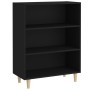 Credenza Nera 69,5x32,5x90 cm in Legno Multistrato